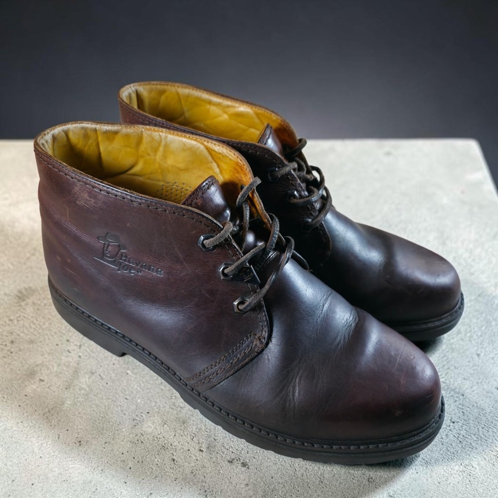 Vintage Havana Joe Brown Leather Chukka Boots Lug Sole Mens Size 11.5